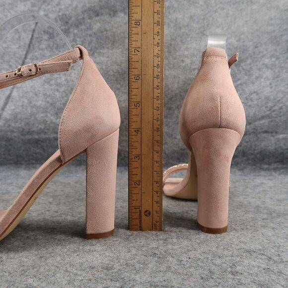 Marc Fisher Shoes Womens 7.5 Sandal Block Heel Ankle Strap Square Toe Leather - Picture 6 of 13